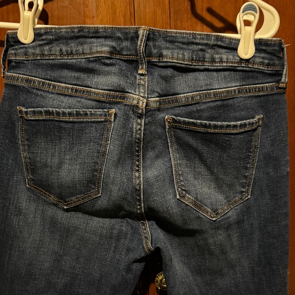 Women's Blue Distressed Jennings Jeans - Picture 3 of 5